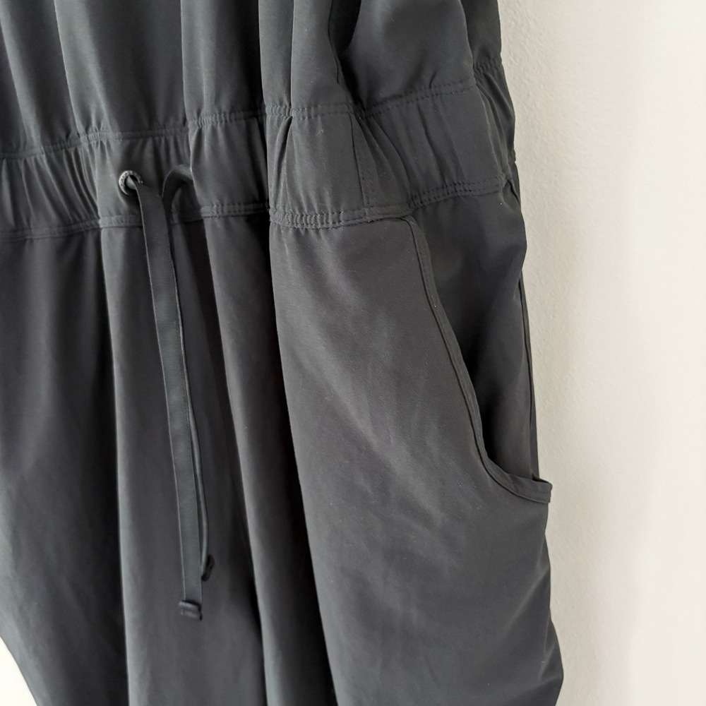 Patagonia Jumpsuit Fleetwith Romper XL Black Sleeveless Crossover Back - Picture 11 of 13